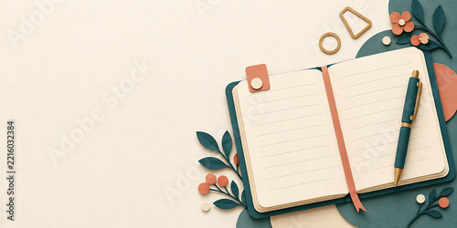 Paper Cut Annual Planner with Blank Pages