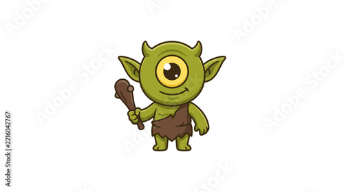 Cute Cyclops Goblin Cartoon Character