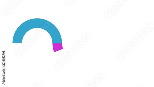 Colorful curved infographic wave and line animation drawing on white background