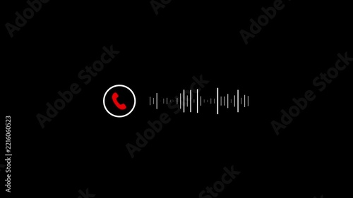 audio recording playback on phone screen animation.