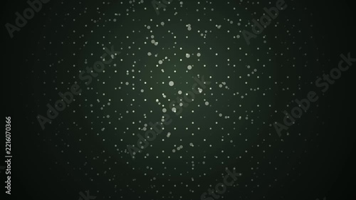 Abstract Particles Gently Floating in Dark Ambient Space with Subtle Light Rays