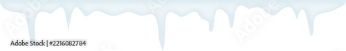 Winter Icicles and Snow Border