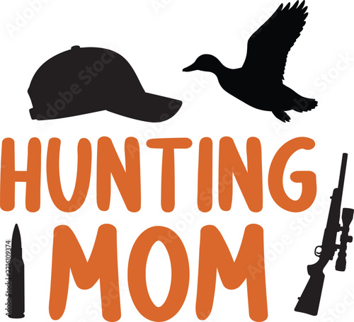 Hunting Mom Outdoor Life Duck Hunting T-Shirt Design