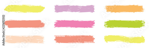 Straight line vector brush strokes