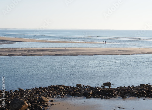 Ogunquit beach in Maine at low tide