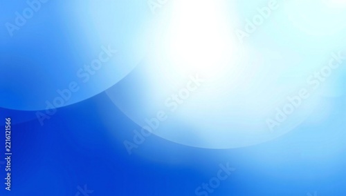 Abstract blue background with soft glowing light circles and smooth gradients