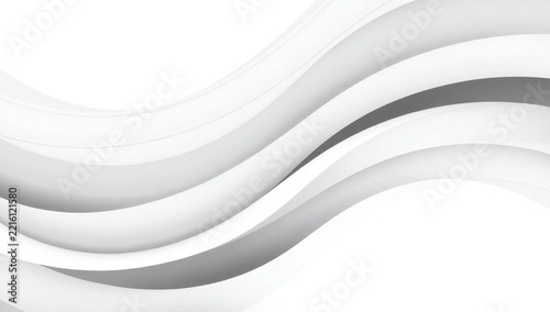 Abstract smooth flowing waves with soft grey and white layers