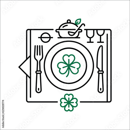 Restaurant Dining and Fine Food Vector Icon