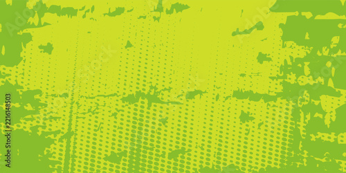 Dots halftone green color pattern gradient texture with technology digital background. Dots pop art comics with nature graphic design