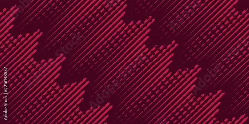 Abstract dark red zigzag halftone dotted pattern background vector illustration. Modern digital tech wave dot texture wallpaper.
