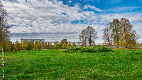 The Uglich Hydroelectric Power Plant on the Volga river in Russia. Town of Uglich