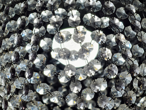 Sparkling diamond pattern lamp reflect surfaces and bright central light. fashion, art, macro, gem, mosaic, glittering, sparkling, closeup, fashion, beauty, beauty and fashion, beautiful, interiors