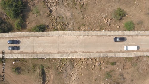 Aerial view of Bridge at Rural area