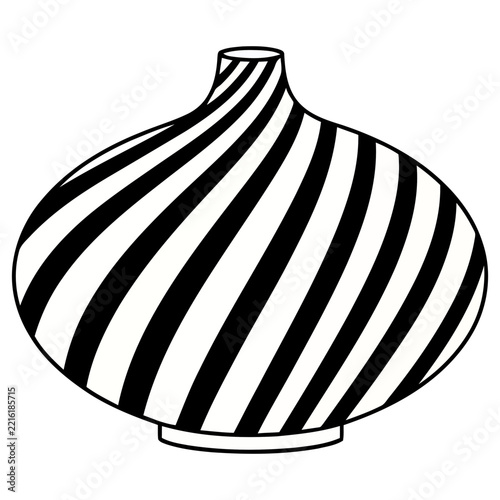 Striped vase illustration