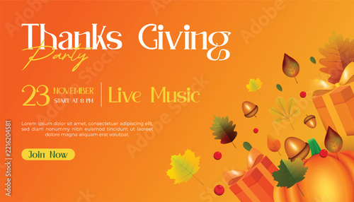 Thanksgiving Party Flyer Template