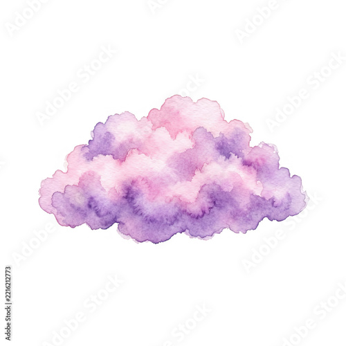 Pastel Watercolor Cloud Transparent Background