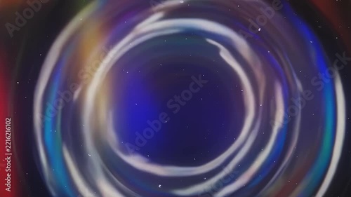 Pulsing Blue Optical Light Ring Abstract Seamless Loop