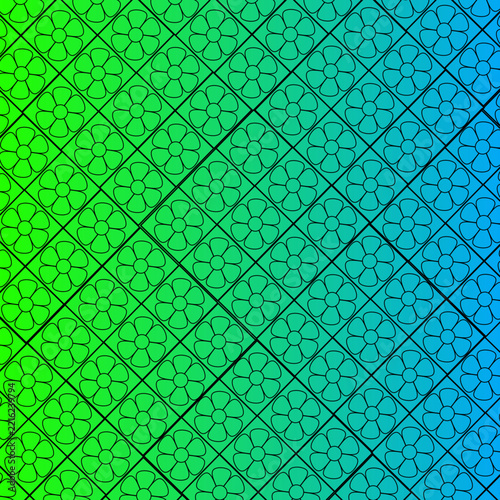 seamless pattern with green squares