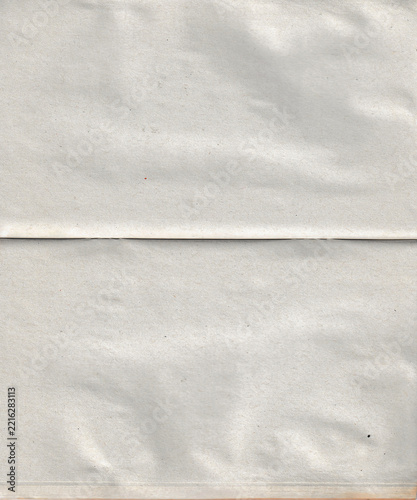 open blank notebook. beige paper texture. thin folded paper for design 