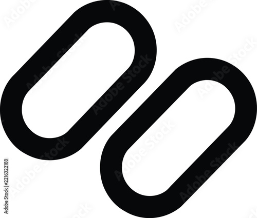 Link icon vector shape showing connection chain symbol in black