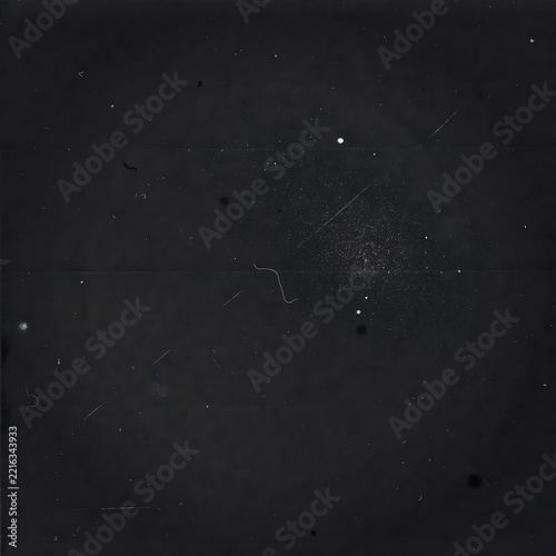 Abstract dark background with white dust and scratches texture for overlay blend mode.