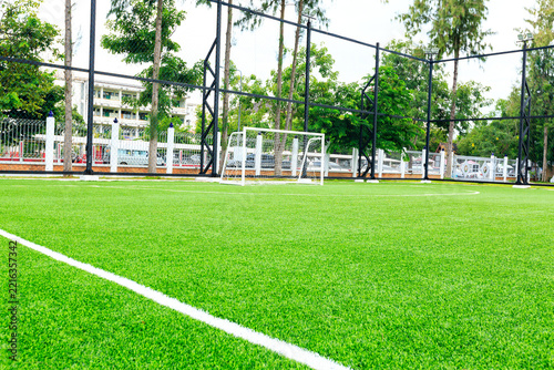Outdoor futsal court public  for everybody exercise.