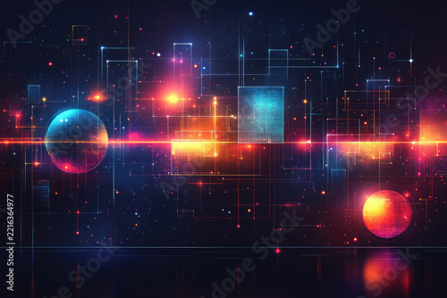 Visual Impact of Abstract Futuristic Design with Geometrics