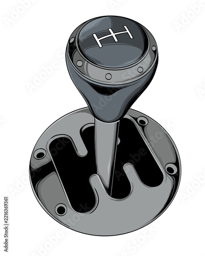 Vector Illustration Gear shift car