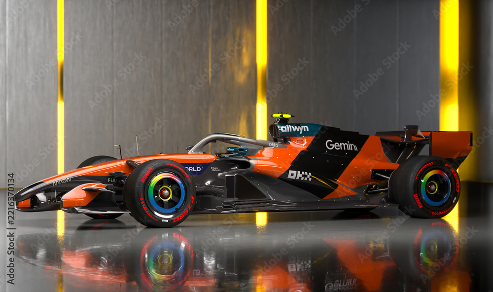 Naklejka premium McLaren MCL40 is a Formula 1 car built by the McLaren F1 Team for the 2026 season