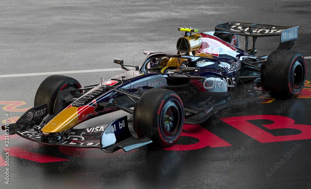 Naklejka premium The Red Bull RB22 is a Formula 1 car designed by the Oracle Red Bull Racing team for the 2026 season