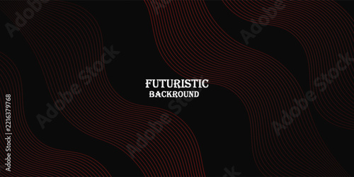 3D red lines techno abstract background overlap layer on dark space with waves effect decoration. Modern graphic design element stripes style concept for web, poster, flyer, card, or brochure cover