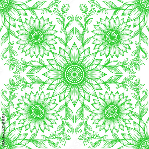 Green abstract geometric pattern design