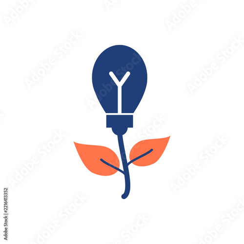 Eco Friendly Sustainable Green Energy Concept with Wind Turbines and Solar Panels