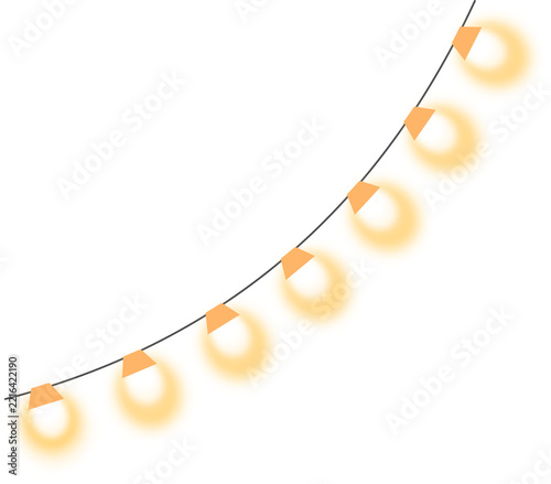 Curved String of Glowing Fairy Lights