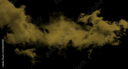 Obraz na plátně Golden clouds glowing against dark night sky showing ethereal atmosphere with so