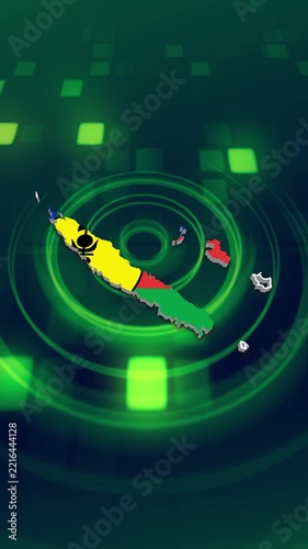 Mobile Vertical Resolution, 2160x3840 Pixels, New Caledonia Flag on its Map, 3D Map Flag Opener

Suitable for Mobile Videos, Politics, Elections, News, Sports Events and Presentations
