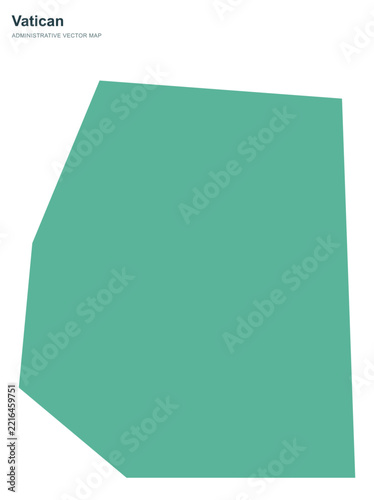 Vatican administrative map shows simple teal border for cartography assets.
