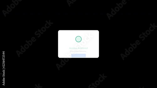 Flat Design UI Animation Showing Device Disconnection and Account Removal Success Screen.