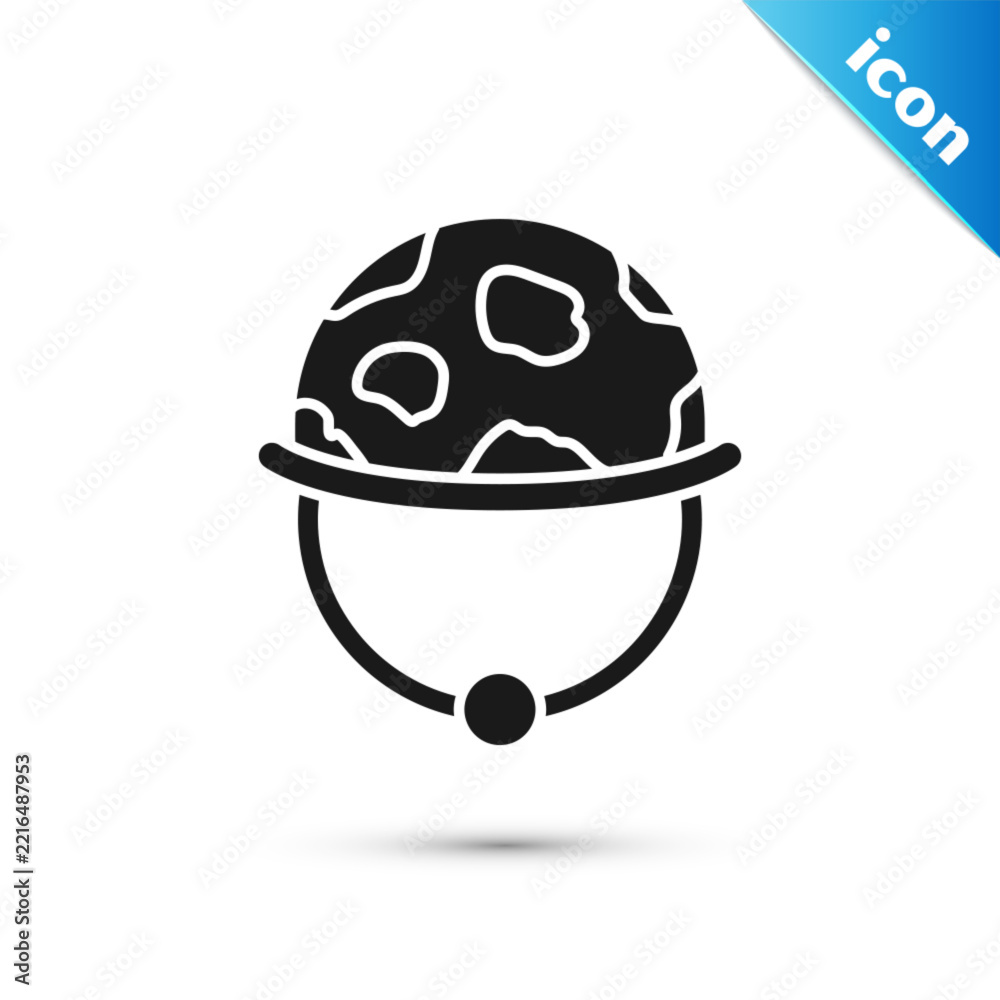 Fototapeta premium Grey Military helmet icon isolated on white background. Army hat symbol of defense and protect. Protective hat. Vector