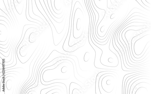 Simple white background with thin black topographic map line pattern contour lines abstract background minimalist des