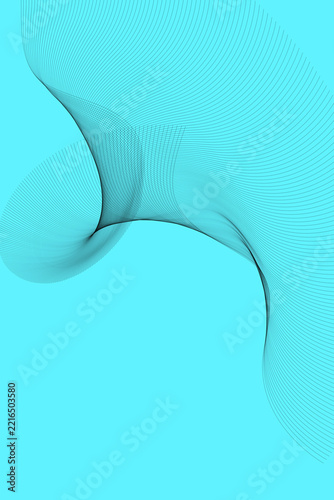 Abstract wavy line pattern isolated on transparent background for