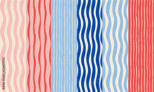 Colorful Organic Vertical Stripe Pattern Collection.