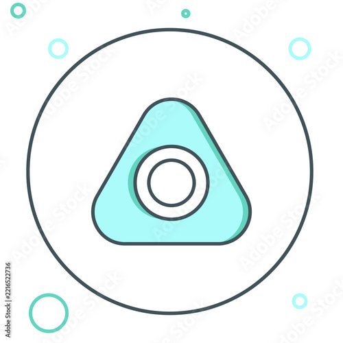 Line Sewing chalk icon isolated on white background. Colorful outline concept. Vector