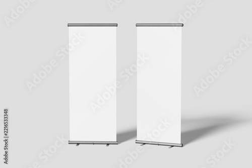Blank roll up banner Mockup