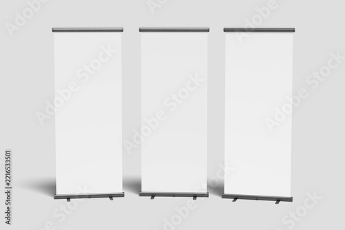 Blank roll up banner Mockup