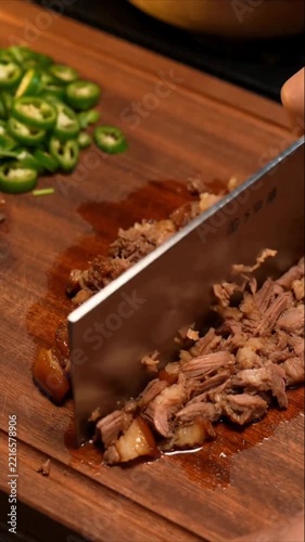 Closeup of Slicing Fresh Fluffy Soft Pan-Baked Milk Bread