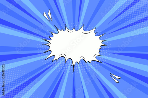 Speech bubble  in pop art style. Pop art illustration. Comic style background with  speech bubble and halftone pattern. 