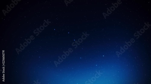 Constellations and Milky Way stars on a dark countryside skies. Time-lapse video.