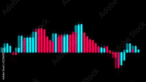 Stock market trading data display bar digital abstract background