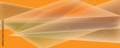 Abstract Orange Geometric Background With Soft Translucent Layered Shapes And Minimal Modern Design